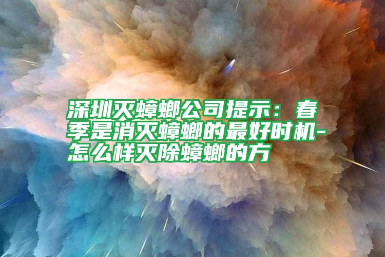深圳滅蟑螂公司提示:春季是消滅蟑螂的最好時(shí)機(jī)-怎么樣滅除蟑螂的方
