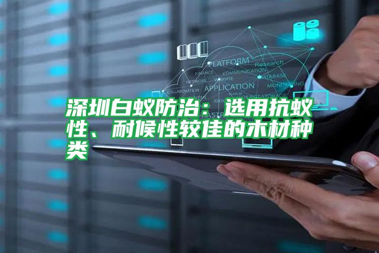 深圳白蟻防治:選用抗蟻性、耐候性較佳的木材種類