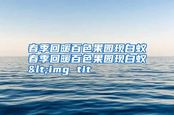春季回暖百色果園現(xiàn)白蟻春季回暖百色果園現(xiàn)白蟻<img tit