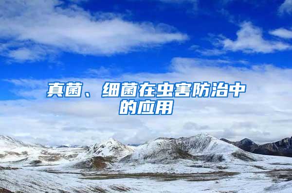 真菌、細(xì)菌在蟲(chóng)害防治中的應(yīng)用