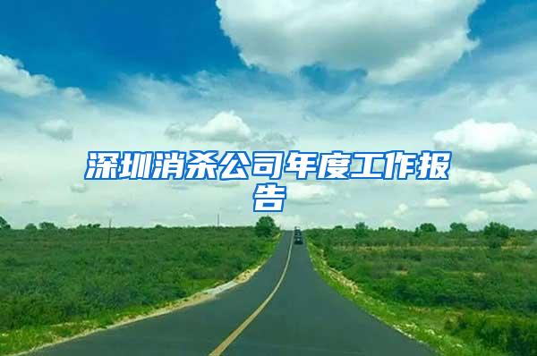 深圳消殺公司年度工作報(bào)告