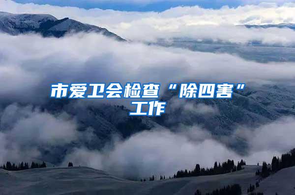 市愛衛(wèi)會(huì)檢查“除四害”工作