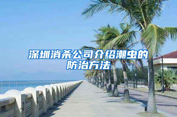 深圳消殺公司介紹潮蟲(chóng)的防治方法